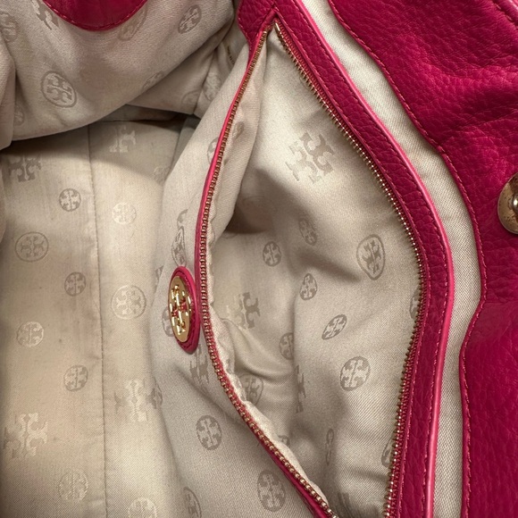 Tory Burch Fuchsia Leather Tote - Picture 7 of 13
